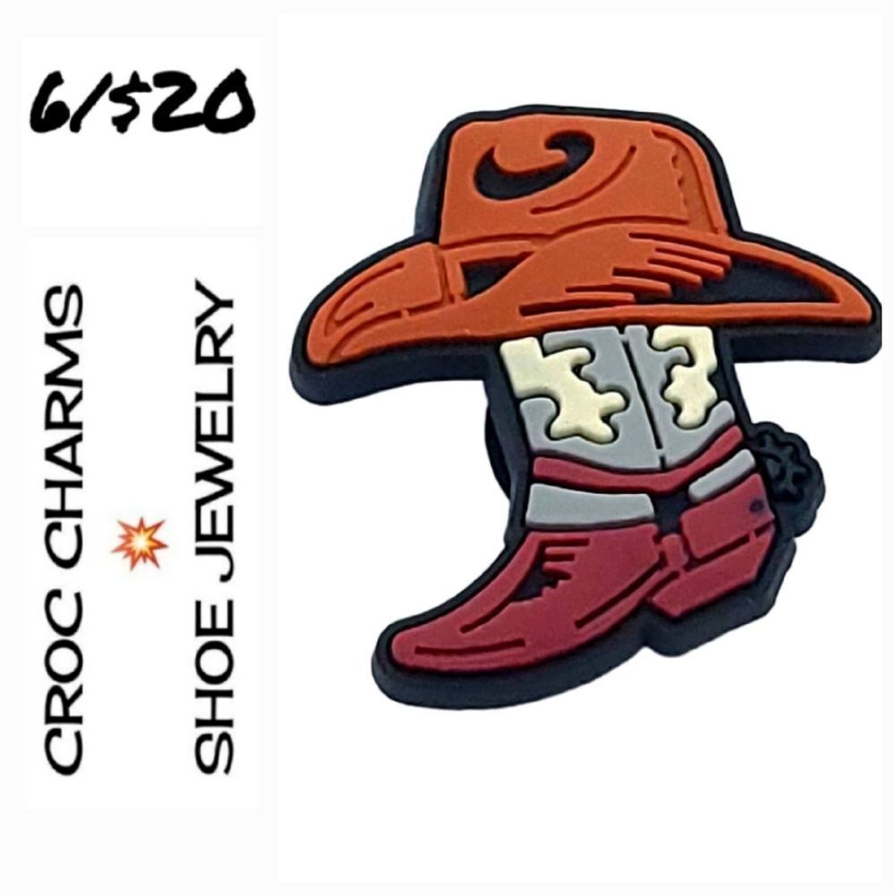 🤠 Cowboy Boot 👢 Hat 🌟 Shoe Charms Jewelry ✨️Western Cowgirl
